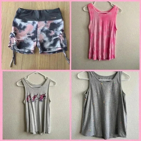 4 Pieces Girl Justice Summer Clothes Bundel Size 14/16 - Picture 1 of 12